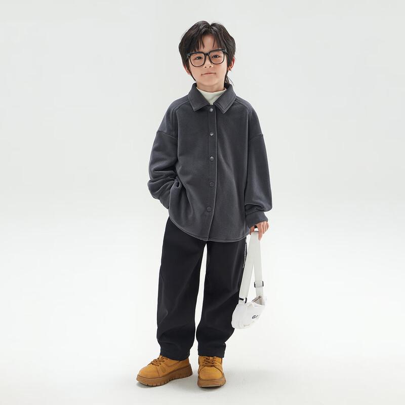 Kids' Autumn/Winter Outdoor Softshell Windproof Straight-Leg Pants 8877D