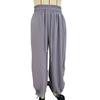 Women Bloomers High-Drape Side Shirring Wide Leg Pants with Elastic Waistband Adjustable Drawstring Pure Color Casual