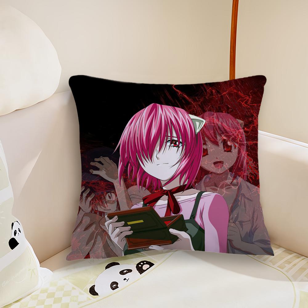 Anime E-Elfen L-Lied Pillow Case Living Room Sofa Cushion Cover Suitable For Home Bedroom Room Decoration