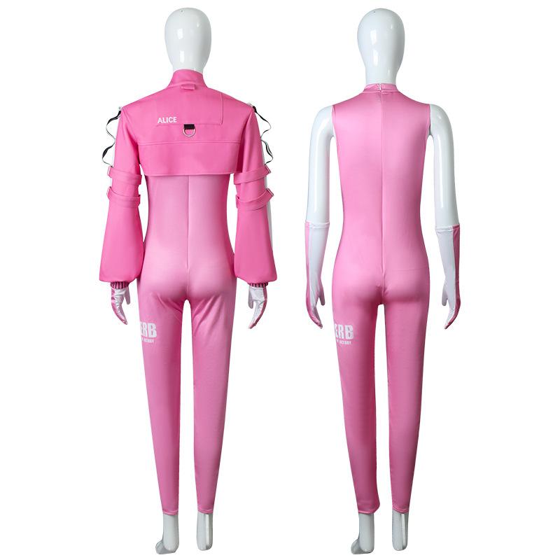 NIKKE Victory Muse Cosplay Suit Pink Tights Onesie Suit Alice Cos Costume