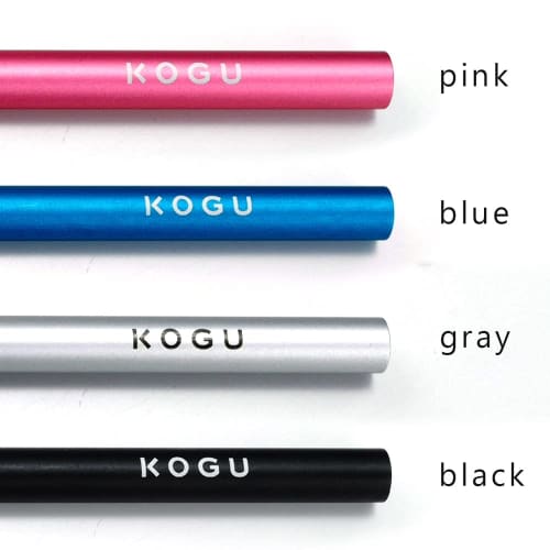 KOGU Coffee Straw, Aluminum, 11mm [Made in Japan], Reusable and Washable, with Brush, Eco-Friendly, for Cold Drinks, Tapioca, Pink, Tsubame-Sanjo, 439