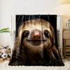 Smiling Sloth Print Blanket bedroom Blanket for Livingroom Couch lunch break Soft throw for Friend's festival Gift