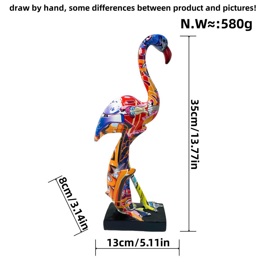 New Flamingo Ornaments Colorful Resin Crafts Home Living Room Entrance TV Cabinet Decoration Gifts