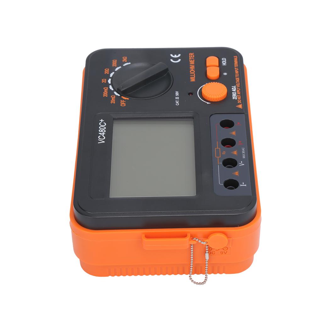 VC480C 0.01m Ohm 2k Ohm  6Gear Digital Milliohmmeter 4Wire Measurement DC Low Resistance Tester