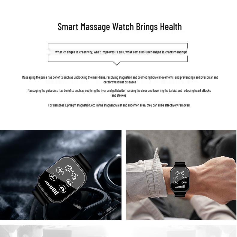 Life Waterproof EMS Microcurrent Pulse Massage Smartwatch