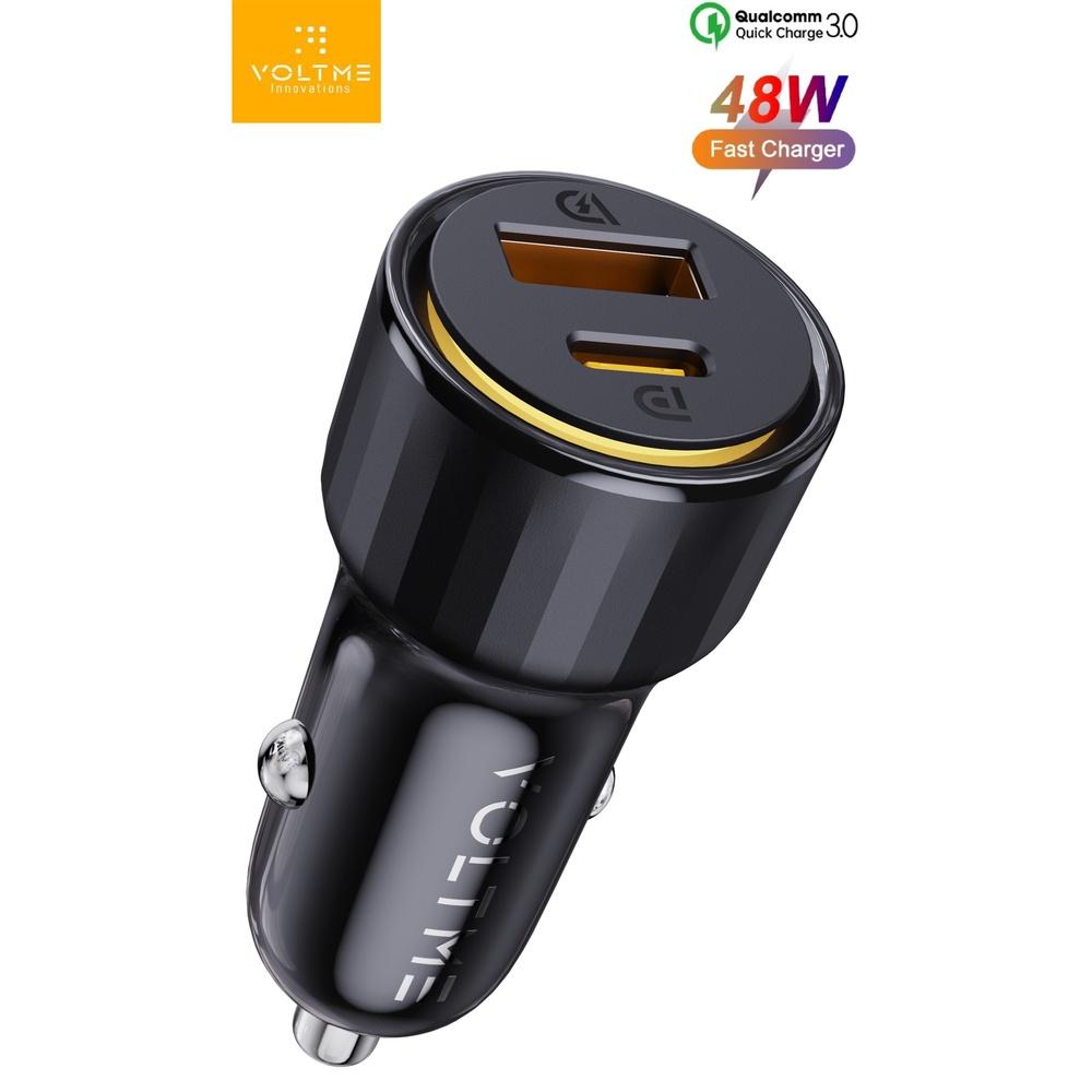 

48W USB-C Car Charger with Dual PD & QC 3.0 Fast Charging Ports | Type-C Fast Car Charger Compatible with iPhone Air iPhone 17/17 Pro/17 Pro Max/16/1