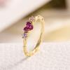Huitan Trendy Simple Golden Inifinite Heart Shaped Love Engagement RIngs For Women Romantic Gadget Pinky Rings For Girl New
