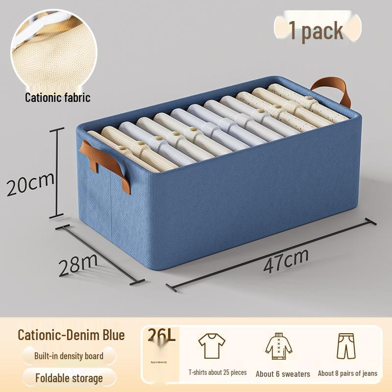 Large Fabric Wardrobe Organizer: Clothes & Pants Storage Drawer Box