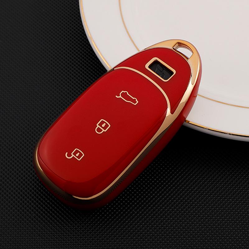 2021 Ideal One Key High-End TPU Goldrand Auto-Fernbedienung Schutzhülle