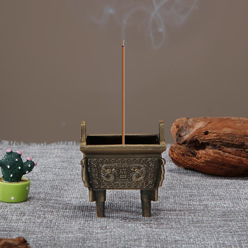 Chinese Bronze Tripod Incense Burner Metal Gourd-shape/Nine-hole Incense Holder Incense Stick Holder for Yoga Meditation Decor