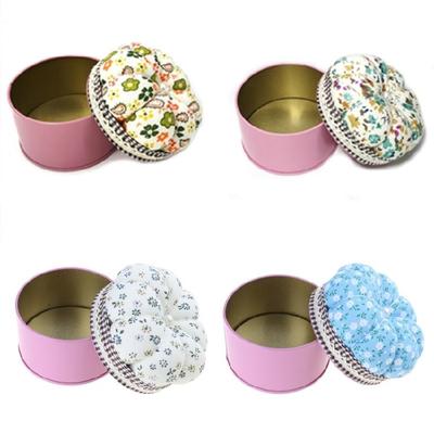 Flower Pin Cushion with Metal Box Sewing Accessories Organizers for Sewing Supplies Pin Thread Thimble Button Beads