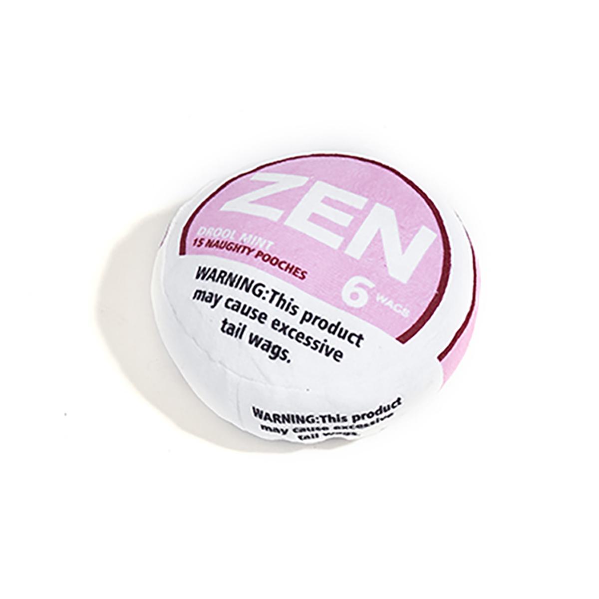 

Zen Pupper Deckies Parody Dog Toy - Plush Squeaky and Crinkle Funny Dog Toy - Drool Mint розовый