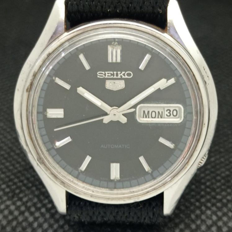 USED VINTAGE SEIKO 5 AUTO 6309A JAPAN MENS ORIGINAL DIAL WATCH 608i-a316916-9 SKU608i-a316916