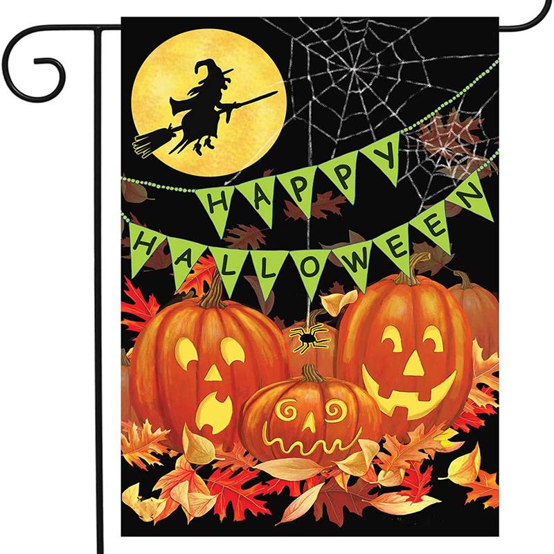 

1Pcs Halloween Terror Pumpkin Coarse Linen Flag Suitable for Halloween Farmhouse Holiday Garden Courtyard Outdoor Decoration 1Pcs