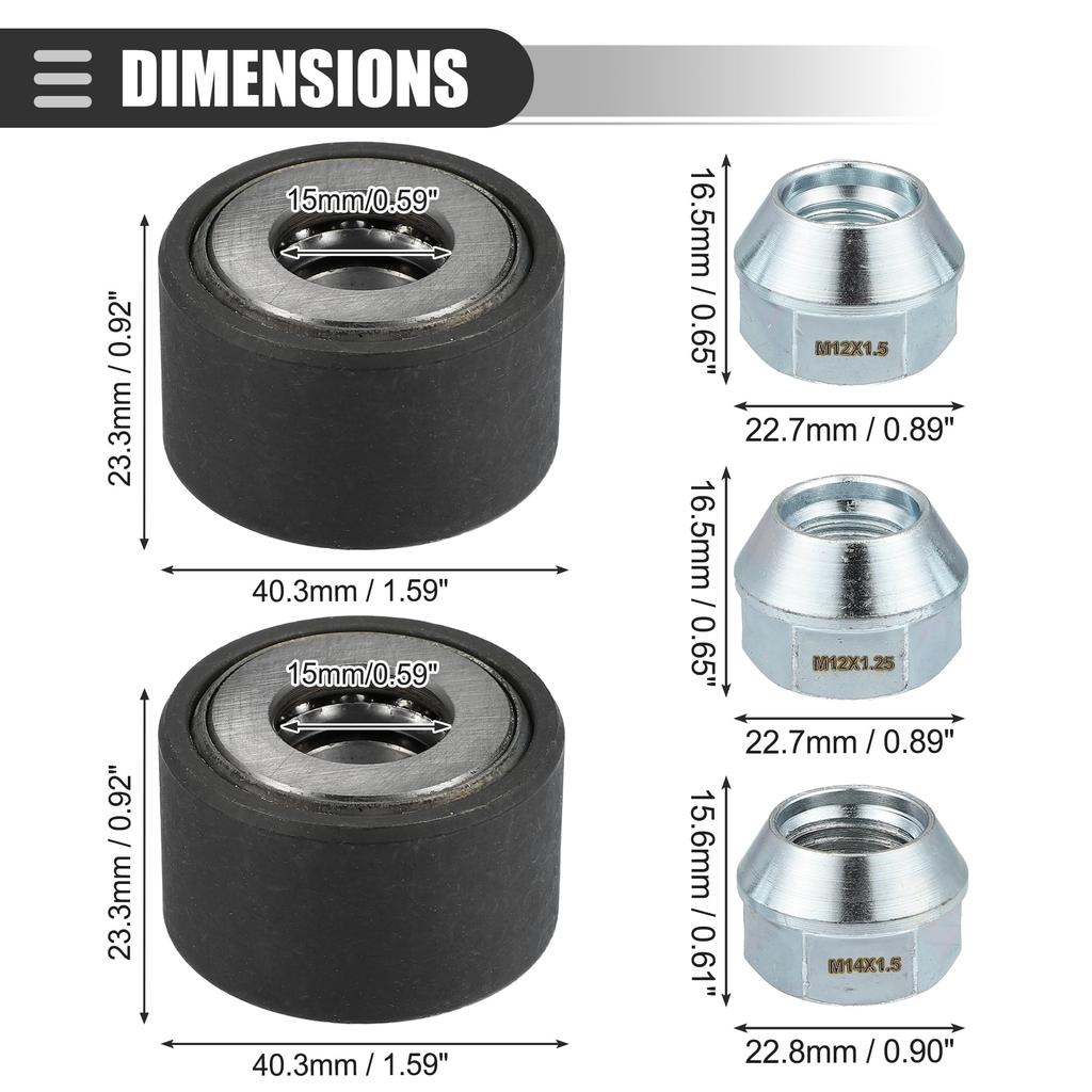 uxcell Wheel Stud Installer Tool Wheel Bolt Installer Universal Iron with 19.5mm Hex Wheel