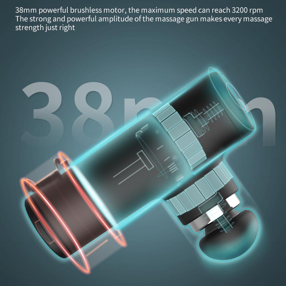 

JM02 Fascia Massage Gun Handheld Muscle Vibration Massager 3-Gear Adjustable Electric Massager Type A