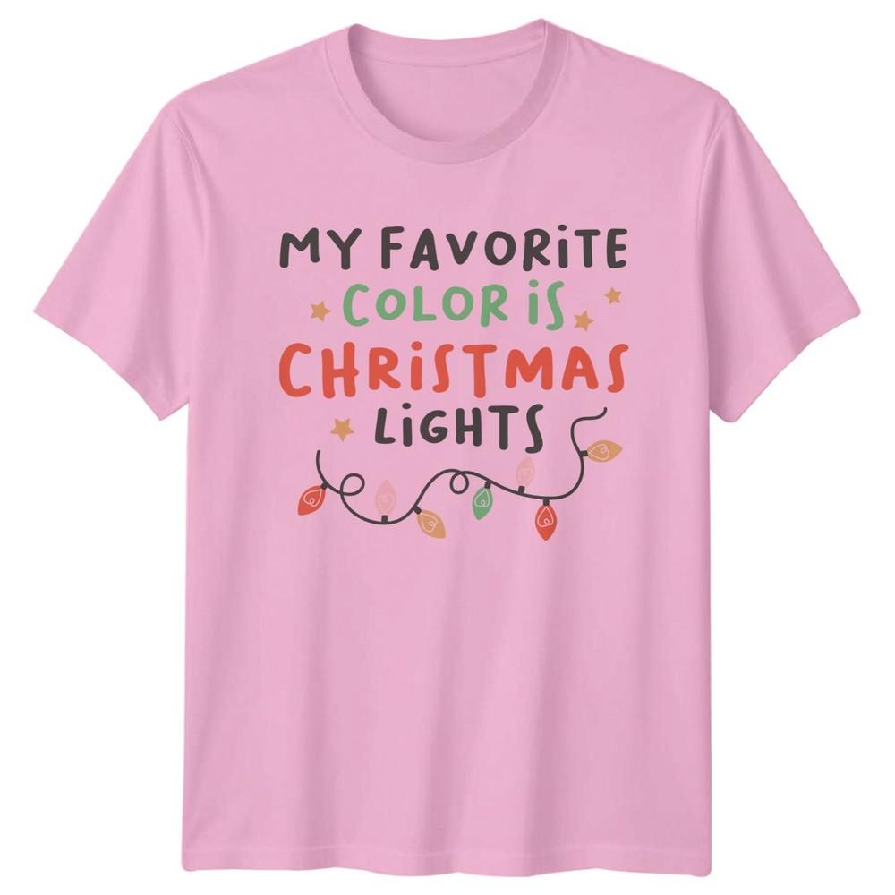 My Favorite Color Is Christmas Lights Holidays Christmas Unisex Unisex Graphic Tee