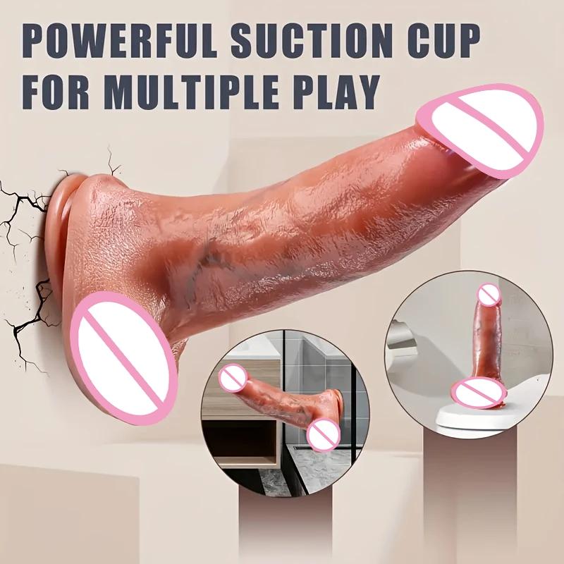 Large Thrusting Dildo Vibrator Female G-spot Masturbation With Heating Dildo Sexy Machine Adult Penis Vagina Anal Sex Toys 18+