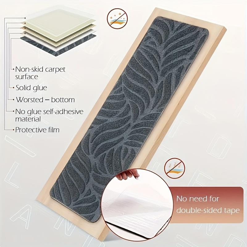 Anti-slip Silent Stair Mats for Indoor Wooden Steps Silent Mats with Self-adhesive Tape and Washable Carpet To Prevent Stair Covering Mats From Moving