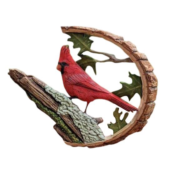 1 pár červených ptáčků z pryskyřičné ozdoby pro domácí dekorace, figurka štěstí a červeného ptáka