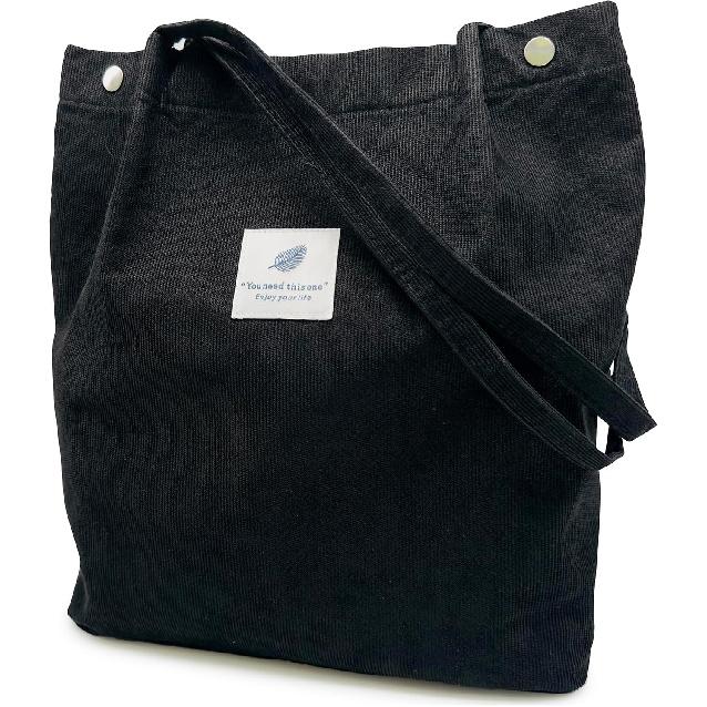 Aphoraeny Corduroy Tote Bag for Women Cute Totes Shoulder Bag with Inner Pocket for Work Beach Shopping Travel Grocery