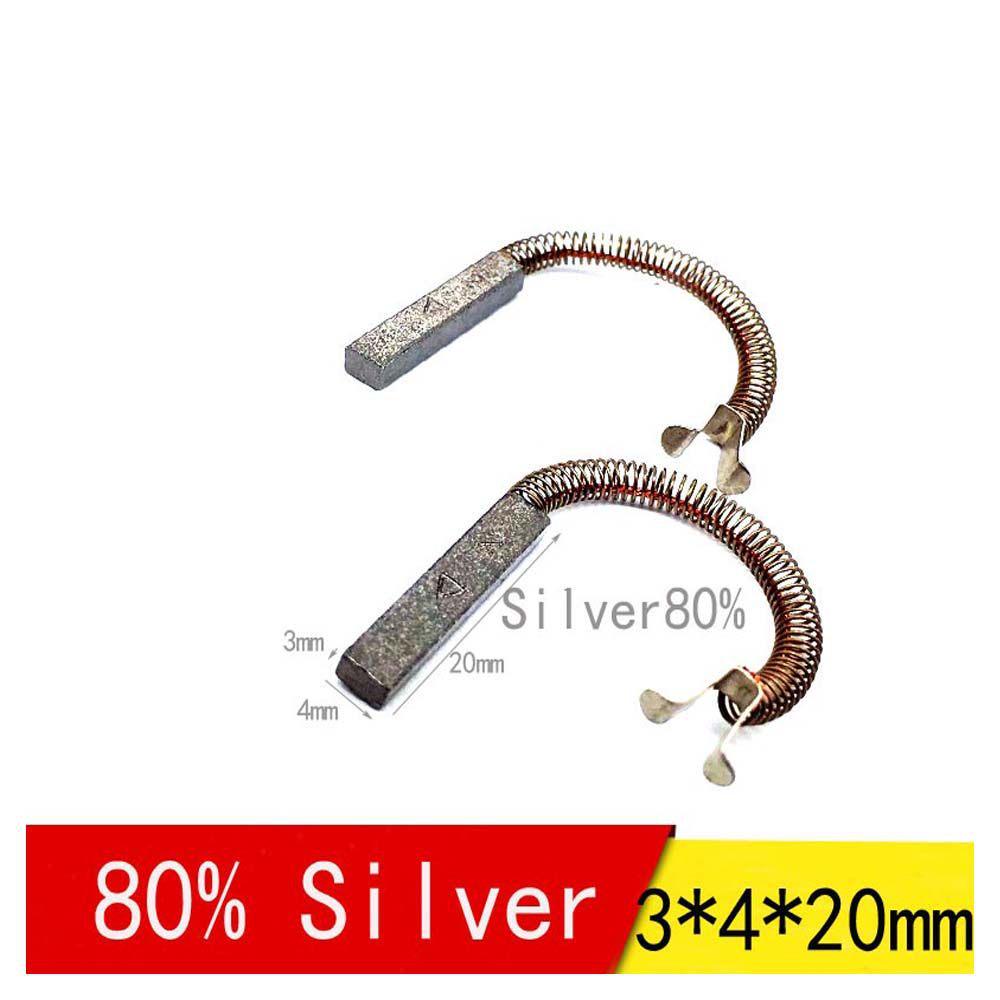 Silver Graphite Carbon Brush for CT Machine (3x4x20, 6x6x20, 8x10x30mm)