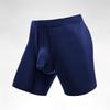 Men's Bullet-Style Separation Long Sports Briefs - Anti-Wear, Breathable, Large Size Boxer for Running