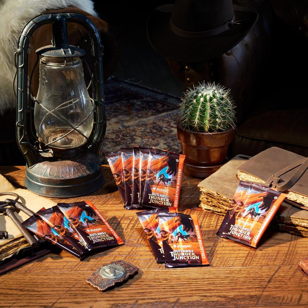 The Gathering Outlaws of Thunder Junction Collector Booster English Version 12 Pack MTG Trading Card Wizards of the Coast OTJ D32620000 Magic