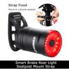 Waterproof LED Bike Tail Light with Smart Brake Sensing - 6 Modes, USB