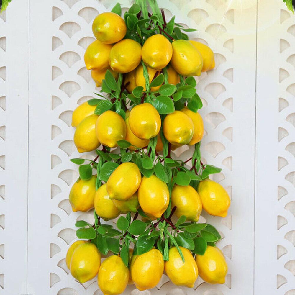 Room Artificial Lemon Modle 2 Strings 52CM Garden Decor Home Ornaments PU