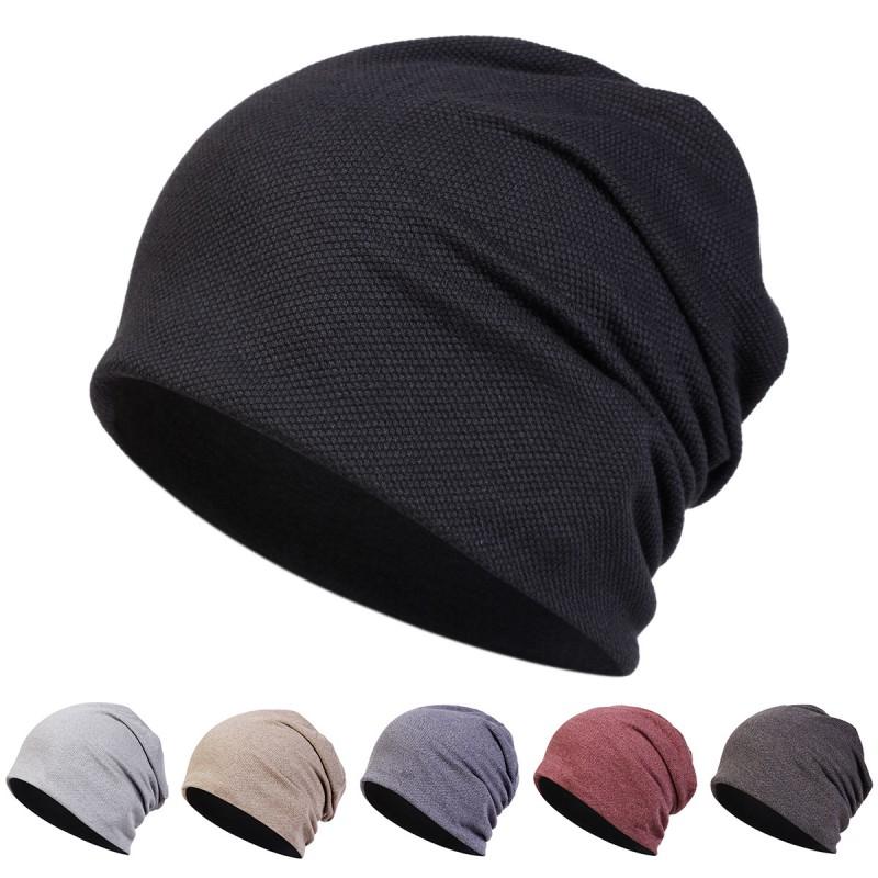 Unisex Cotton Beanie Hat Winter Indoor Use Soft Breathable Windproof Sleep Cap