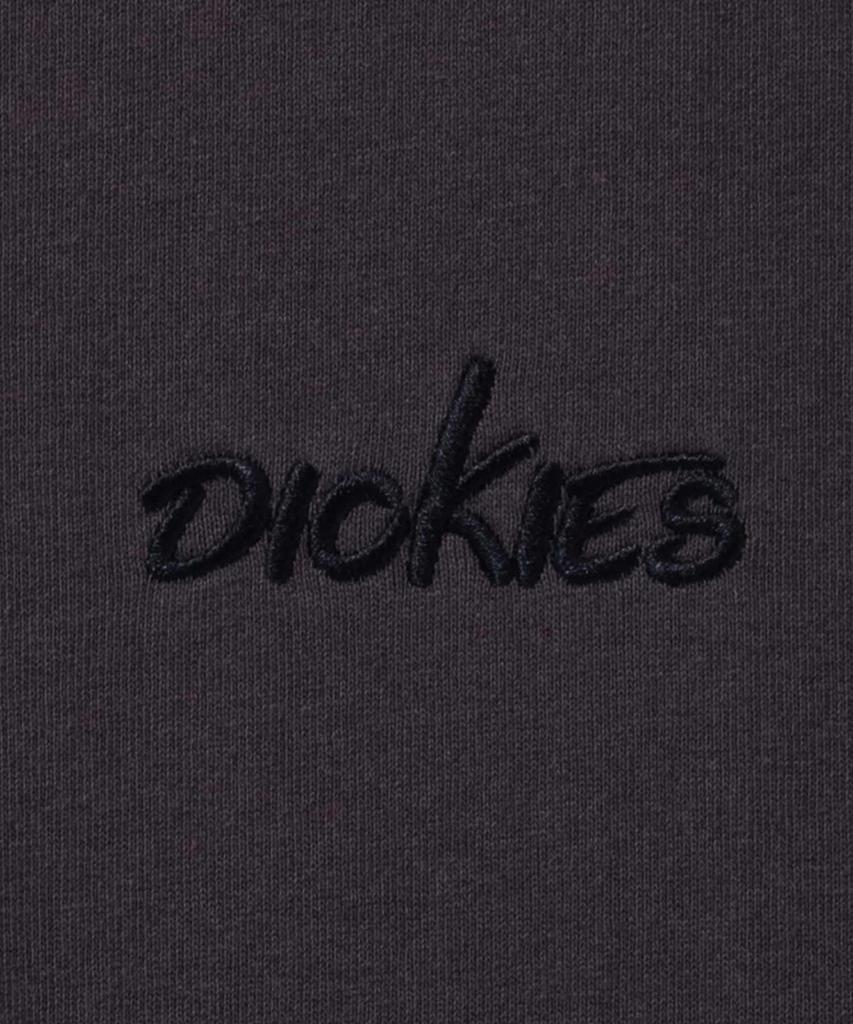 Dickies Men's Long Sleeve T-Shirt, 100% Cotton, Sleeve Print, Logo Embroidery, Black, Size M