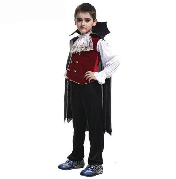 Halloween Masquerade Cosplay Costume Kids Vampire Show Costume Gothic Zombie Horror Costume