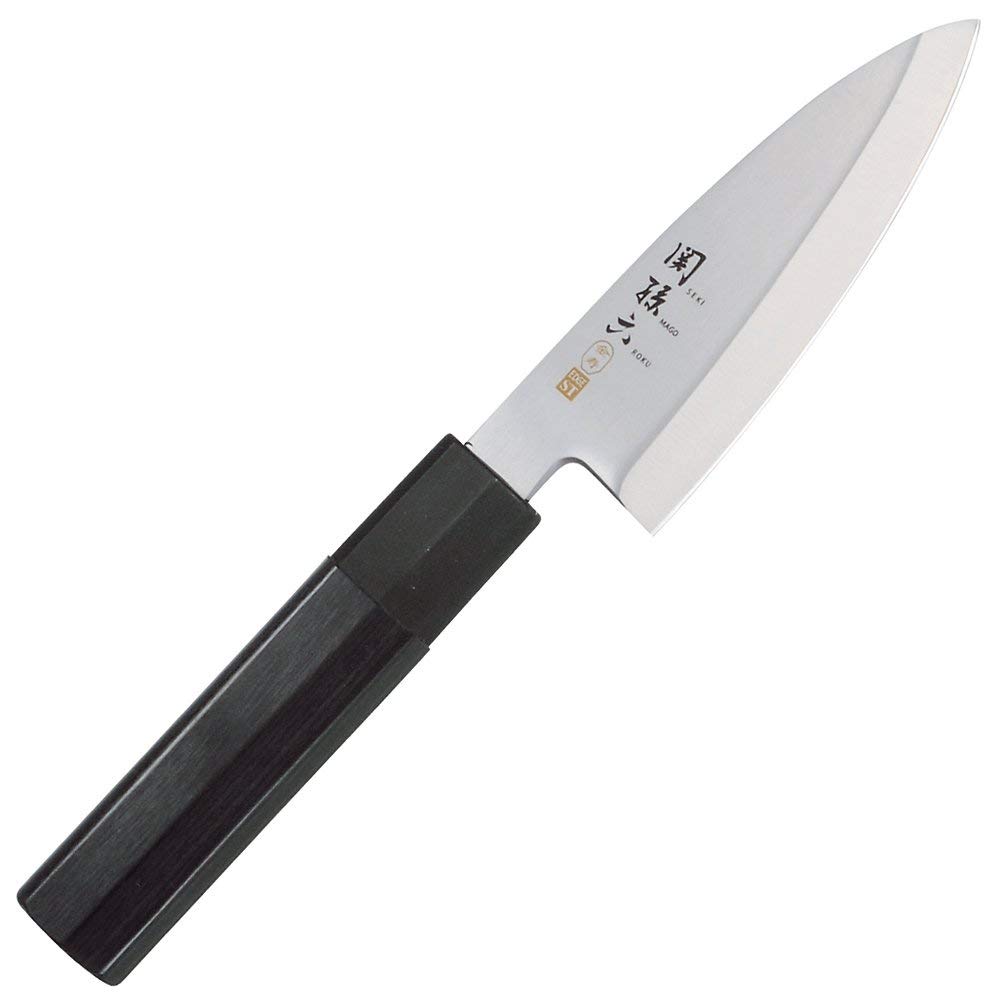 Kai Seki Magoroku Kinju ST Japanese Knife Set Deba Sashimi and (105mm, Knife, 150mm, Knife, 180mm, Sharpener, Dishcloth) AK-1100, AK-1101, AK-1104,