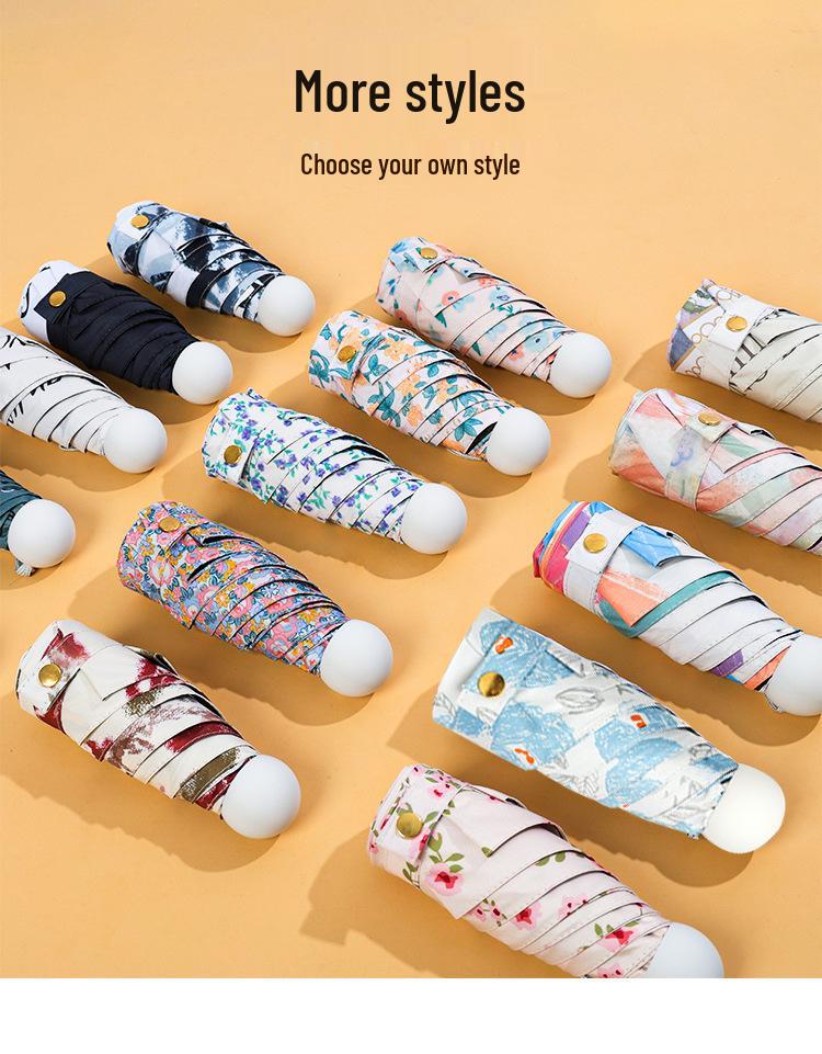 Świeży Styl Przenośny Mini Automatyczny Składany Parasol Damski z Ochroną Przeciwsłoneczną i UV