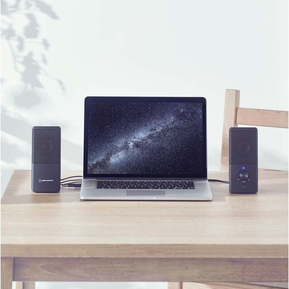 Difuzor activ PC Tabletă Record Player Sursă de alimentare USB Design economisitor de spațiu Terminal frontal pentru căști Economisire energie Putere ridicată Audio-Technica AT-SP95