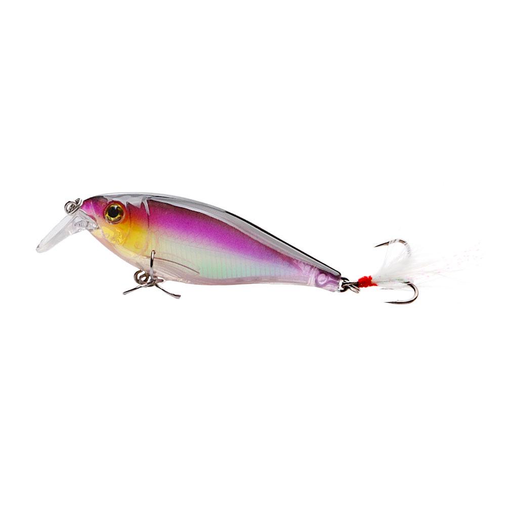 Wide Lip Floating Minnow Lure 8.5CM, 12.3G Rattle Hard Bait