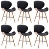 Day and Night - Day and Night Dining Chairs 6 Pcs Synthetic Leather and Black Curved Wood