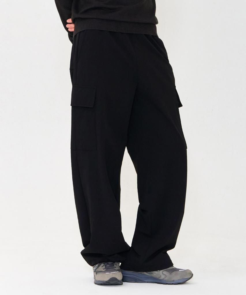 CHASECULT Unisex Stretch Fleece-Lined Cargo Jogger Pants - Black