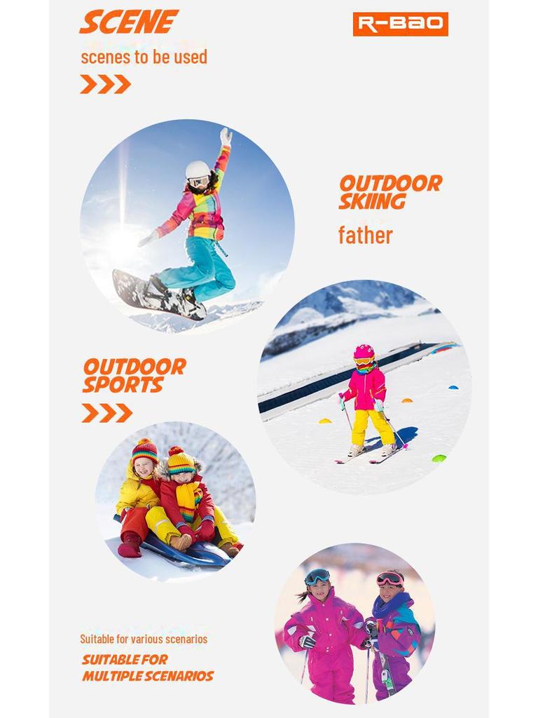 Chaussettes d'Hiver pour Enfants en Laine Mérinos - Épaisses, Chaudes, Tube Long pour Garçons et Filles