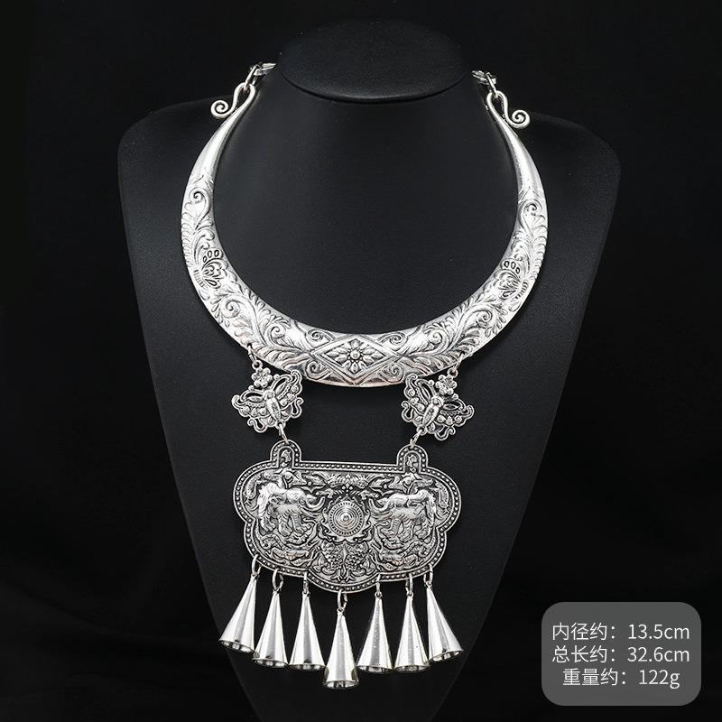 A few collars handmade features Dong Miao silver necklace retro dance performance Guizhou Miao accessories women