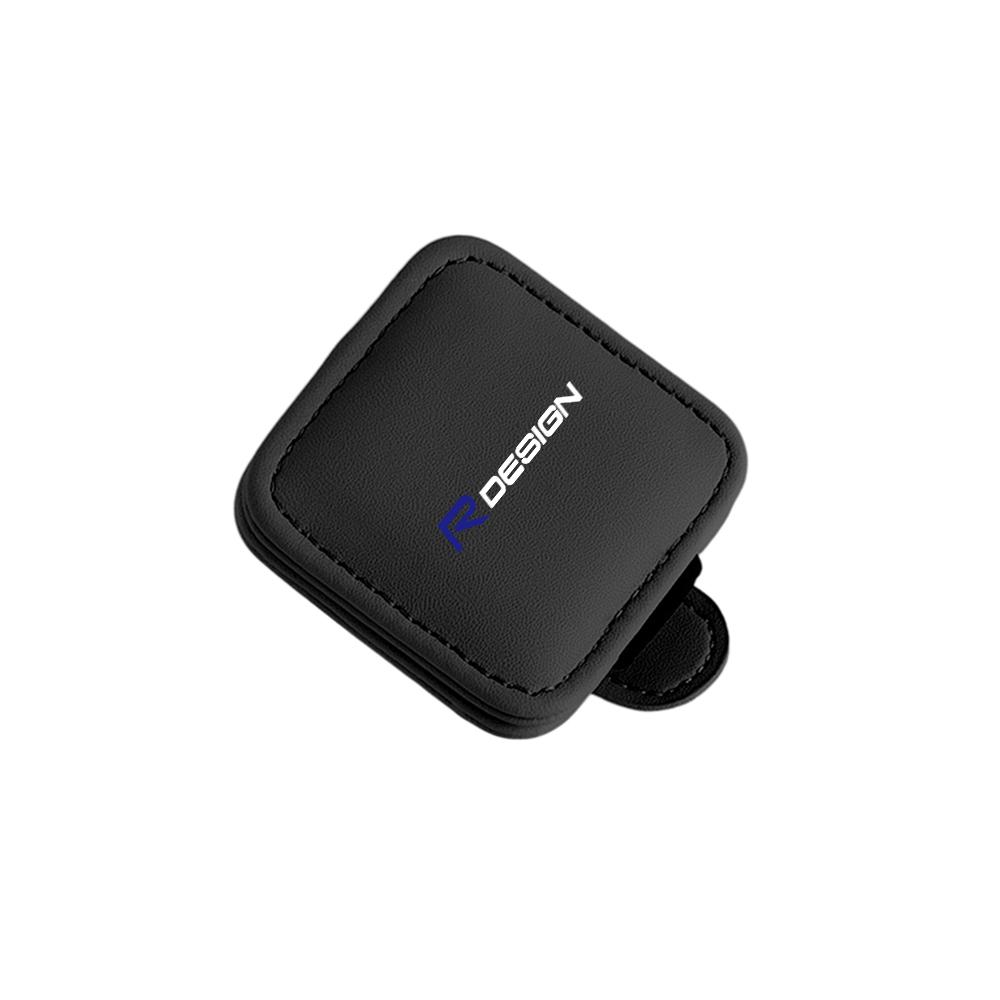 1Pcs Car Leather Glasses Clips Sun Visor Sunglasses Storage Fastener For Volvo Xc60 V50 V40 Xc90 S40 S60 S60 V90 V60 S90 Xc40