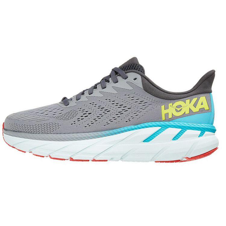 Hoka One One Clifton 7 Легкие Низкие Беговые Кроссовки Мужские Беговые Кроссовки Серый Белый 1110534-WDDS 40.5