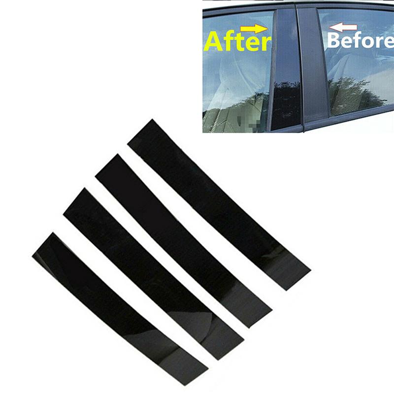 Autosäulenverkleidungen Schwarz für Dodge Ram 1500/2500/3500 Crew/Quad/Extended Cab 2002-2008 Fensterzierleistenabdeckung B-Säulenleiste Aufkleber