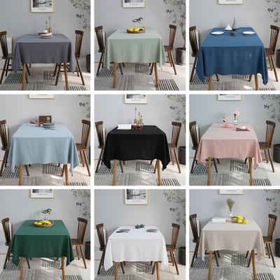 Rectangle Tablecloth 100% Cotton Antifouling Table Cloth Decorative Farmhouse Table Cover For Dining/ Party/ Buffet/ Wedding