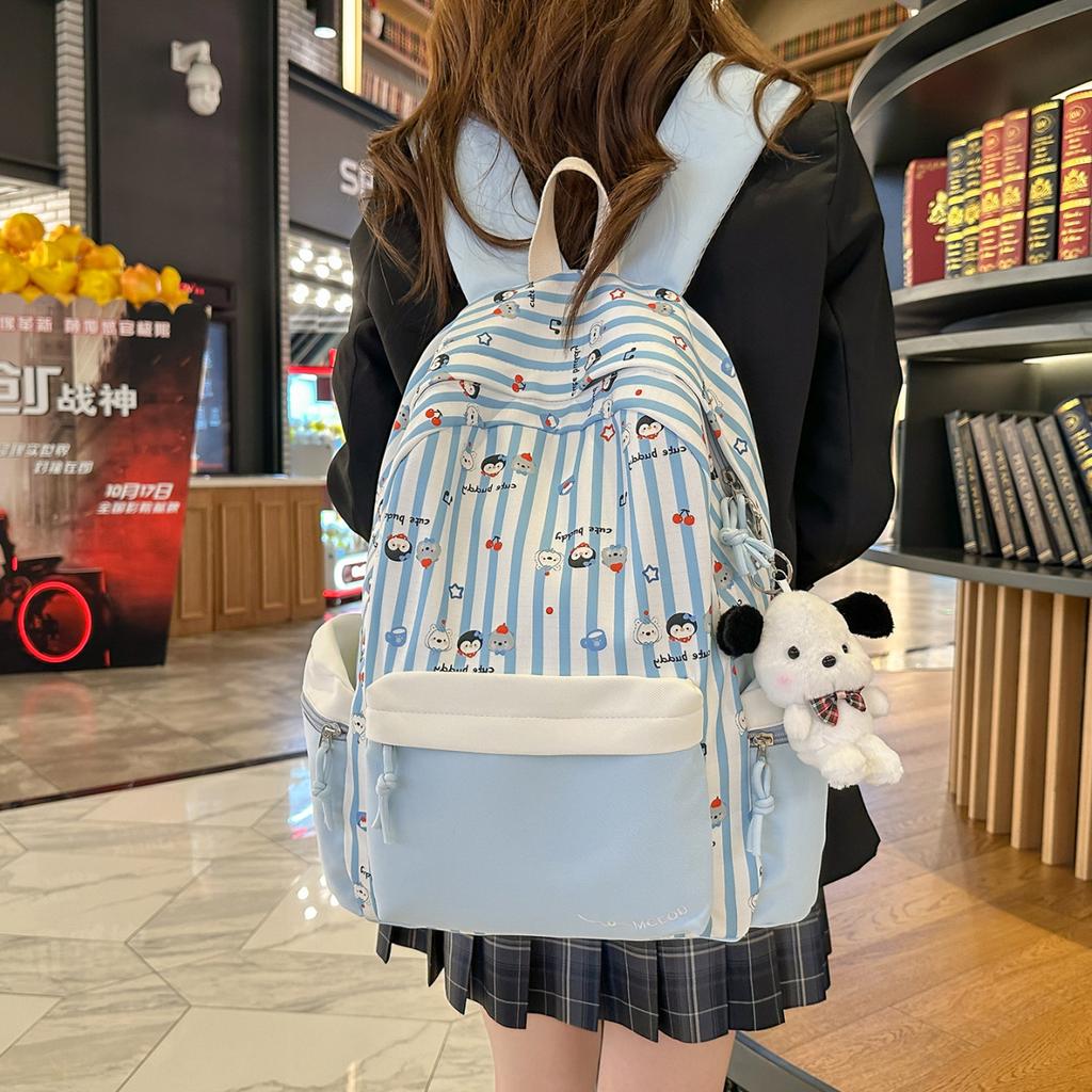 Schoolbag schoolbag cute cartoon college style backpack female light large capacity high value student class commuting backpack