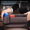 Car Seat Gap Filler Organizer, Auto Front Seat PU Leather Car Storage Box with Cup Holder, Car Organizer for Holding