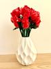 Vase für Lego für künstliche Blumen Gräser dekorativ modern weiß 17cm