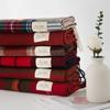 Christmas Red Checkered Scarf Winter Versatile Scarf Women's High Grade Scarf Warm Scarf