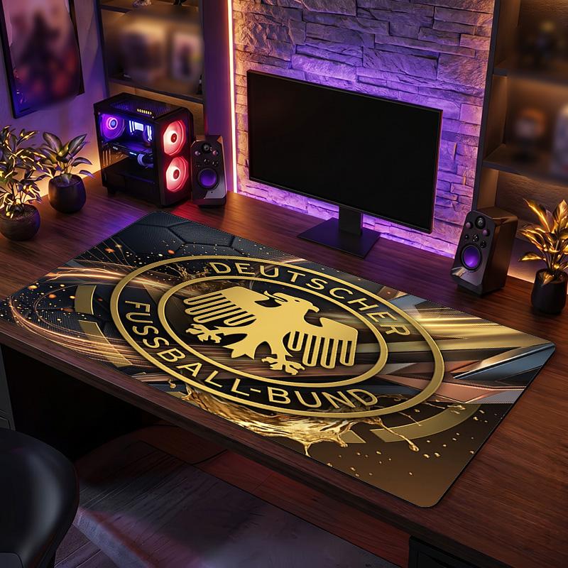 Germany Football Crest Mouse Pad, Extended Non Slip Rubber Desk Mat for Gaming Office Laptop Fan Gift